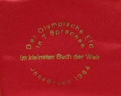 Miniaturbuch-Olympischer Eid in 7 Sprachen inkl. Lupe, Olympische Spiele Innsbruck 1964 - Bild 2
