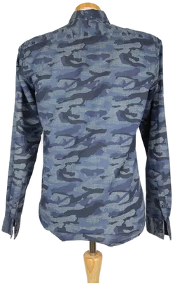 Tom Tailor Herrenhemd blau camouflage - S/ 46 - Bild 2