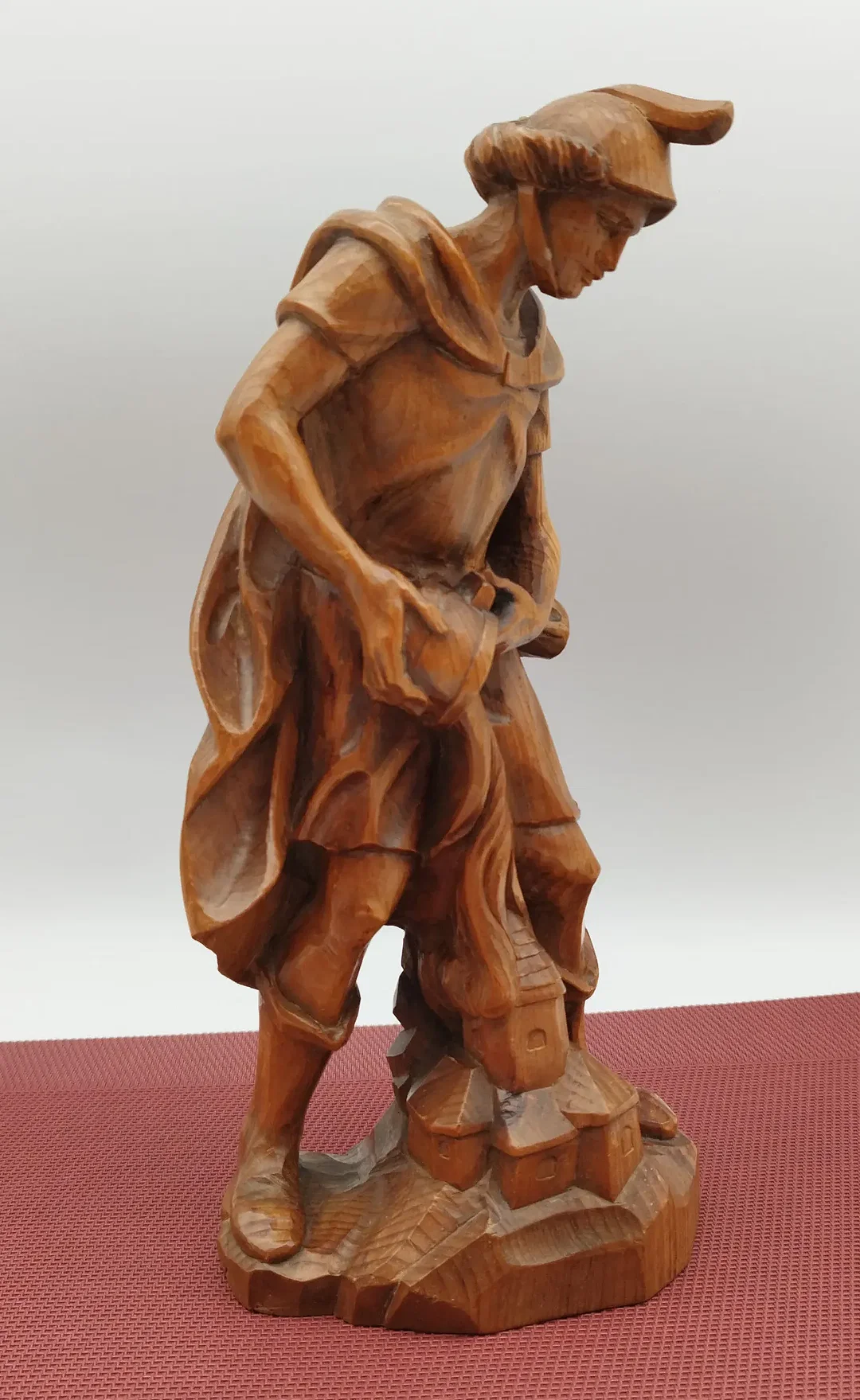 Geschnitzte Holzfigur Hl. Florian | Liebevoll Erhalten – Bild 2
