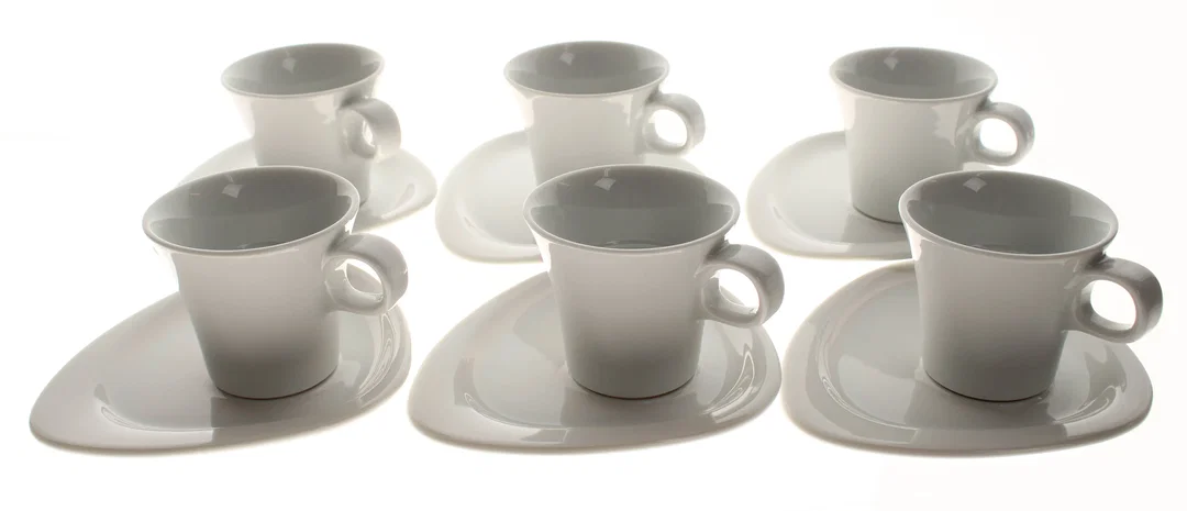 Eschenbach Porzellan Mocca-Tassen mit Untertassen | 6-teiliges Set | Made in Germany – Bild 2