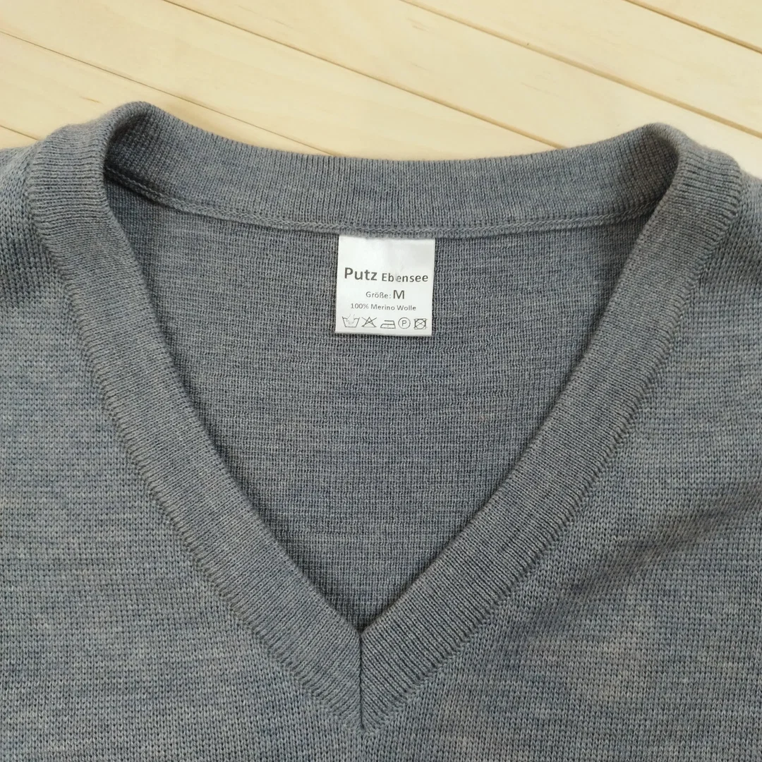 Herrenpullover Putz-Ebensee Grau Merinowolle, Gr. M | Merino-Wärme – Bild 2
