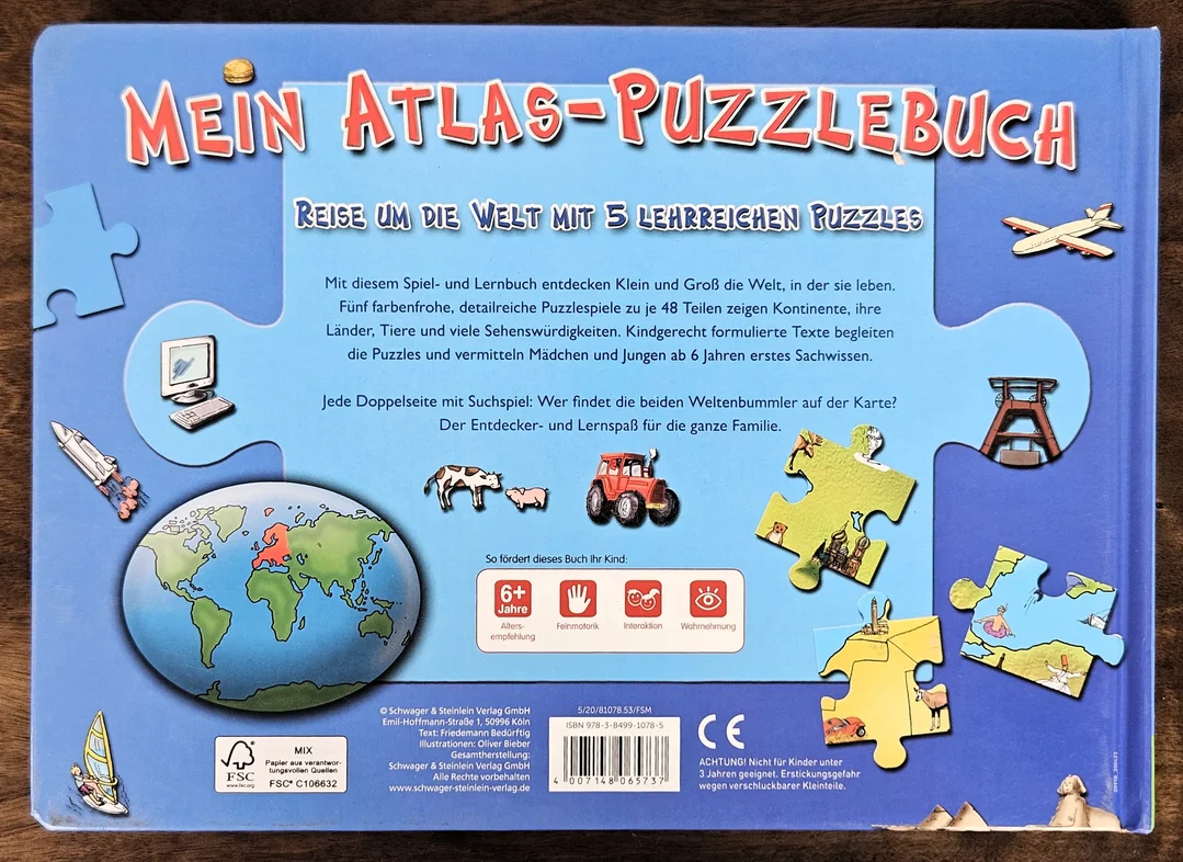 Mein Atlas Puzzlebuch – Bild 2