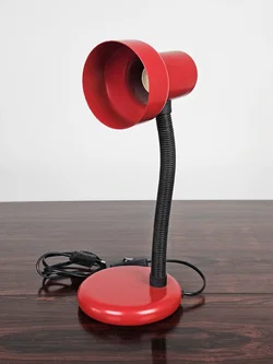 Vintage Tischlampe, rot - Höhe ca. 36 cm  - Bild 3