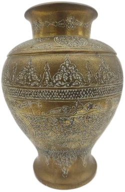 Islamische Arabische Kalligraphie Messingvase | Handgravierter Orientalische Charme – Vorschau 3