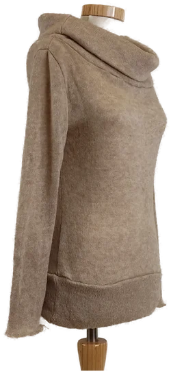 Damen Strickpullover mit weitem Rollkragen, Beige, Gr. 38 - Bild 3