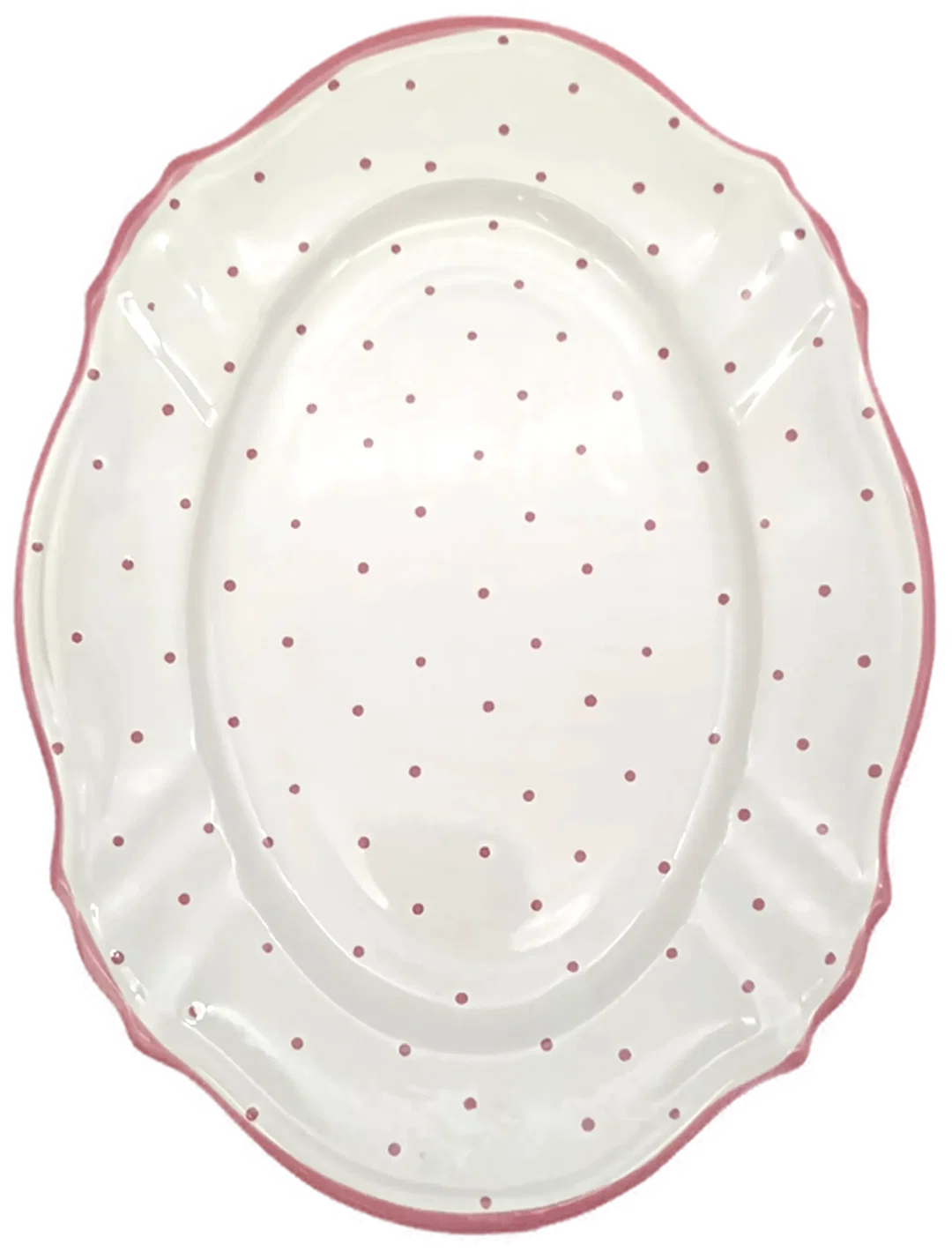 Servierplatte Gmundner Keramik - Rosa Tupferl (5-teilig) – Bild 6