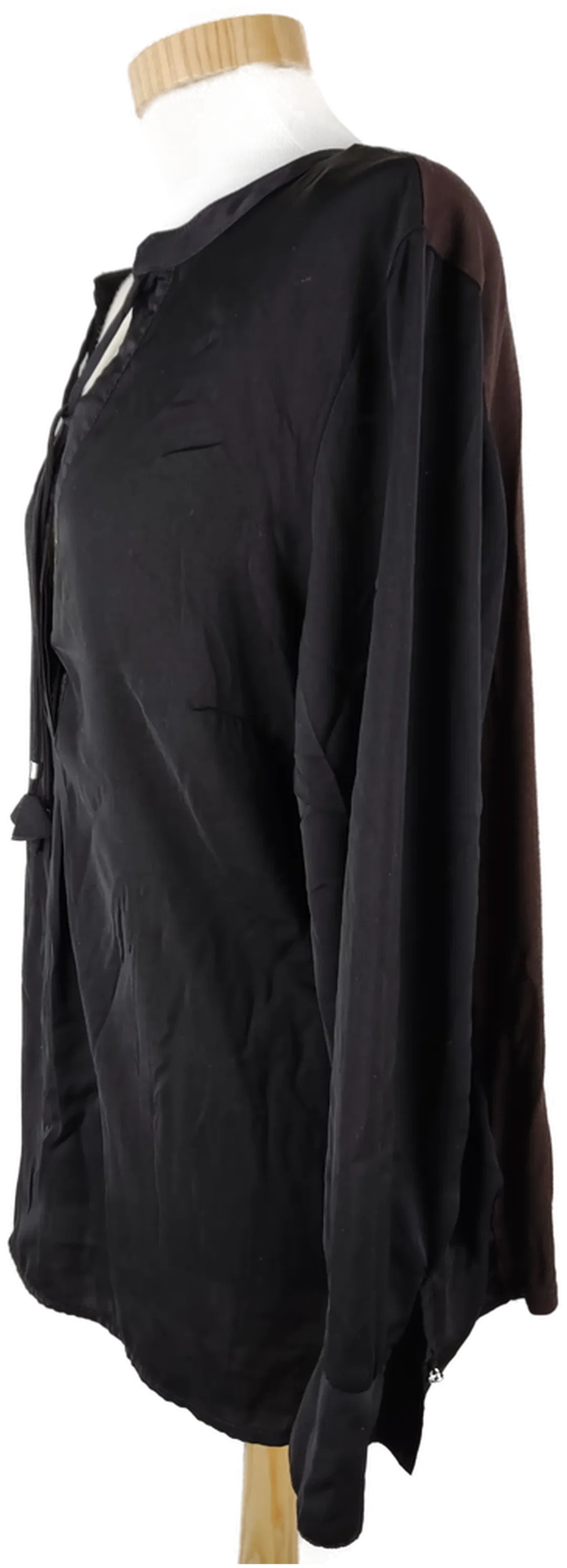 Bluse "Your Sixth Sense", langarm mit V-Ausschnitt, schwarz, Größe 44 – Bild 2