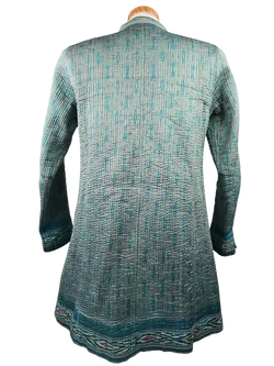 Dori - Vintage Herren Jacke (Seide), türkis - Gr. M - Bild 3
