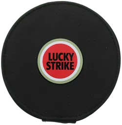 Vintage Lucky Strike CD-Tasche für 12 CDs – Schwarzes Rundetui mit Logo - Bild 1