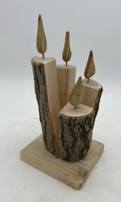 Handgemachtes aus der HAI Werkstatt - Holzkerzen - Bild 1