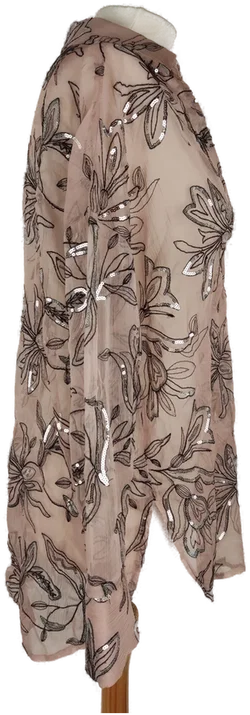 Zara Geblümte Transparente Paillettenbluse | Sommer-Zauber - Bild 3