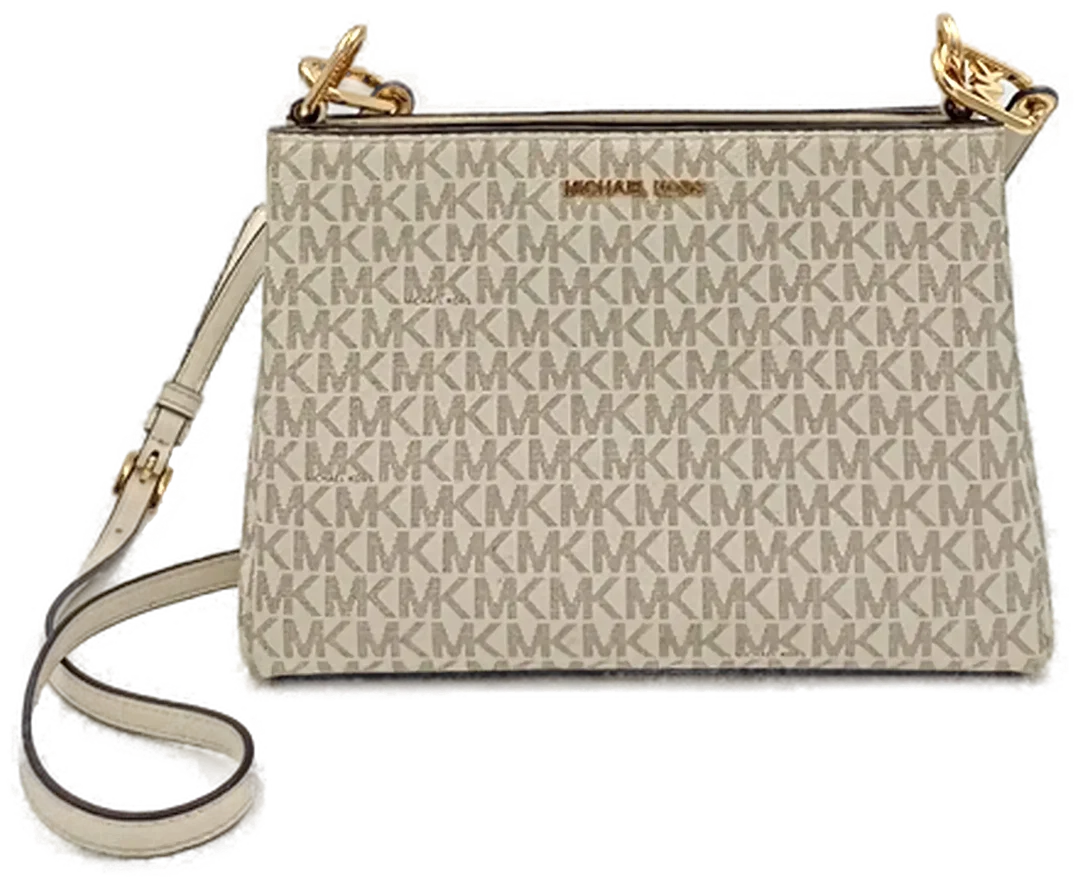 Michael Kors Damen Trisha Umhängetasche mit Logo creme - Bild 4