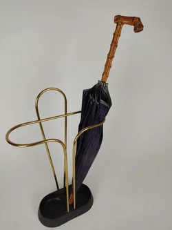 Vintage-Flanierschirm / Sonnenschirm / Damenschirm blau kariert - Bild 8