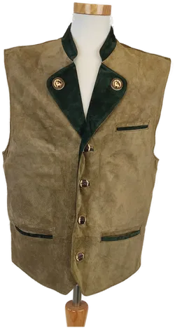 Echtleder Trachten-Gilet - 50 - Bild 1