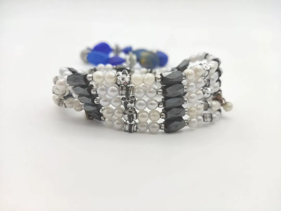 Armband Kombination 2-Teilig - Perlenarmband Gr.100 cm - Bild 4