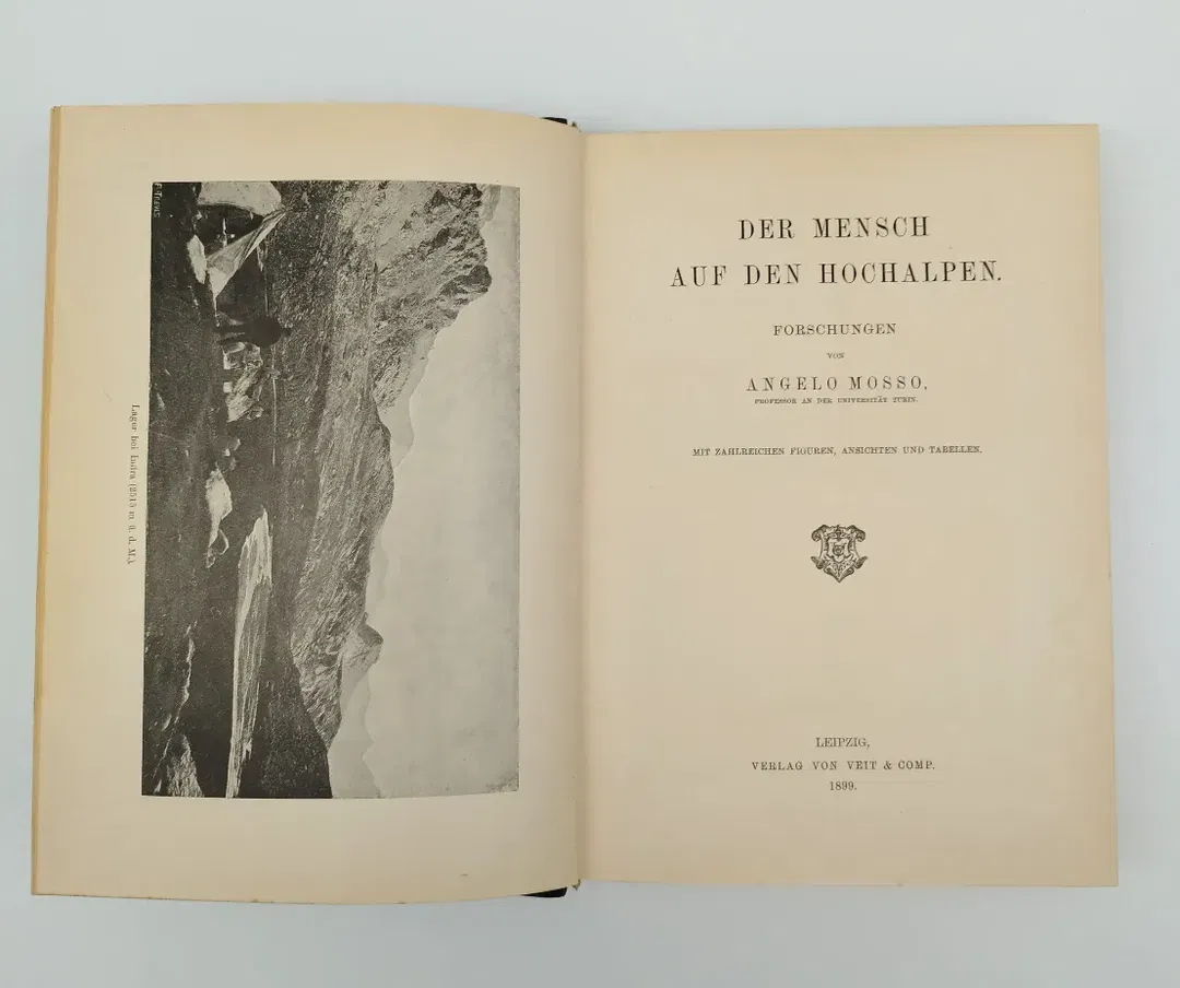 Angelo Mosso, Der Mensch auf den Hochalpen - Verlag von Veit & Comp, 1899 - Bild 1