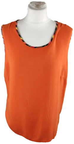 Damen Top Orange Viskose | Sommerleuchtend