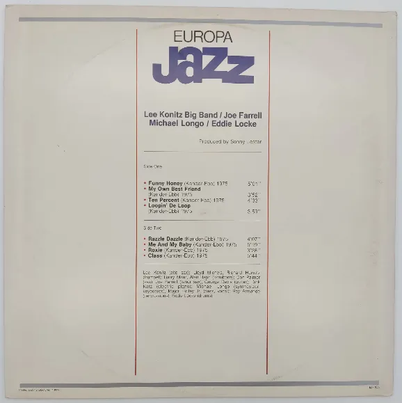 Vinyl LP - Europa Jazz - Lee Konitz Big Band, Farrell, Longo, Locke – Bild 2