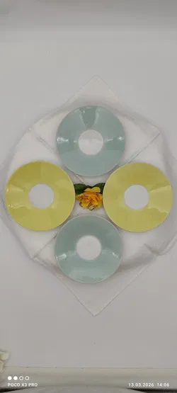 Lilien Porzellan Untersetzer 4er | Charmant Gebraucht - Bild 2