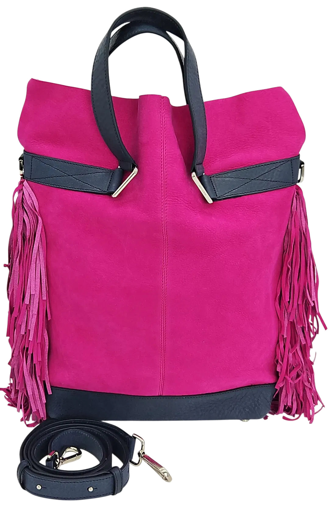 Max V. Koenig Damen Handtasche mit Fransen, lila - Höhe ca. 37 cm - Bild 1