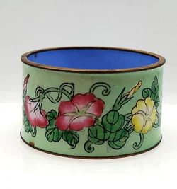 Handbemalter Emaille-Serviettenring | Vintage-Tischpoesie - Bild 1
