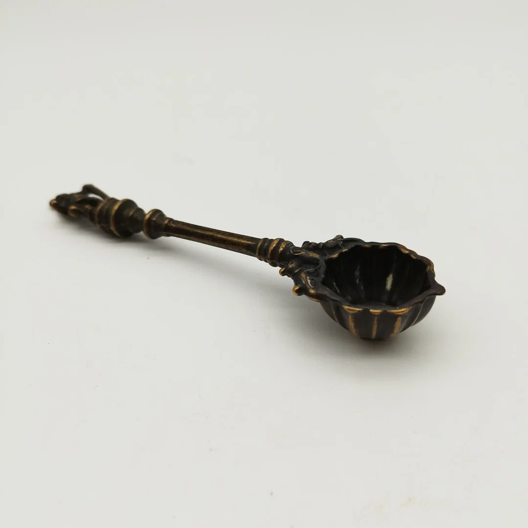 Alter indischer Bronze-Löffel - ca. 16cm - Bild 1