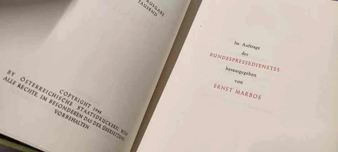Antiquarisches Buch „Österreich“ – Marboe, Staatsdruckerei um 1948 – Bild 2