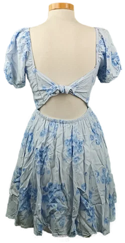 Hollister Damen Minikleid mit Blumenmuster blau Gr. S – Vorschau 2