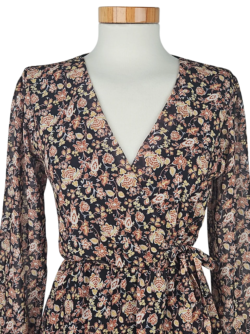JOHANNA Damen Midikleid, schwarz/grün - Gr. XS  – Bild 4