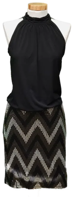 Only Damen Minikleid schwarz mit Pailletten Gr. XS - Bild 1