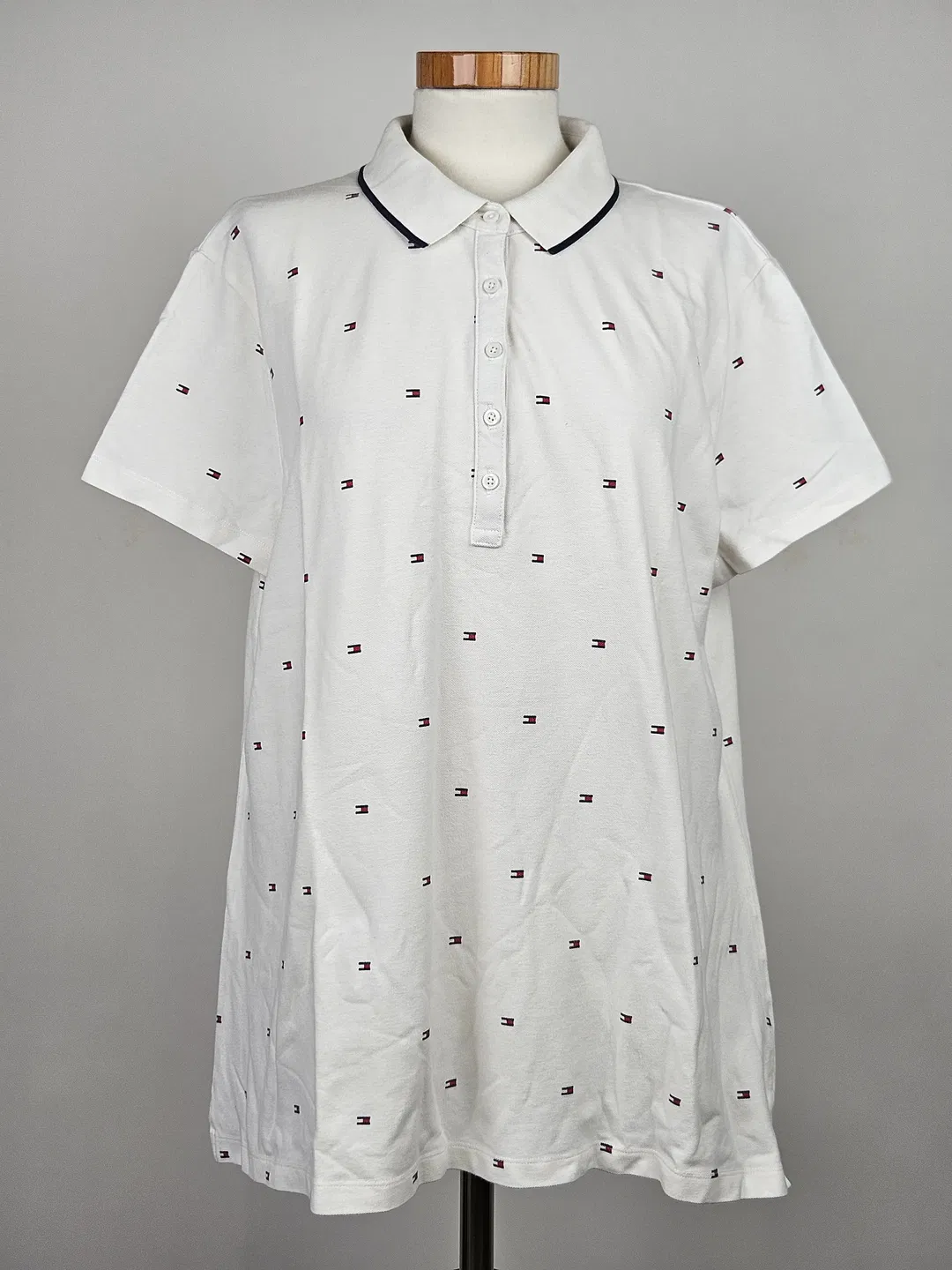 TOMMY HILFIGER Damen Poloshirt, weiß - Gr. XXL  - Bild 4