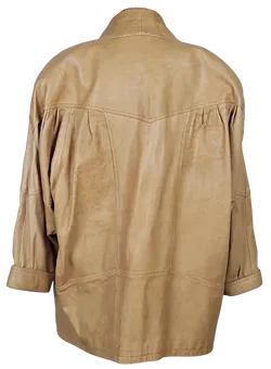 UNO MOMENTO Vintage Damen Lederjacke, hellbraun - Gr. XXXL  - Bild 2