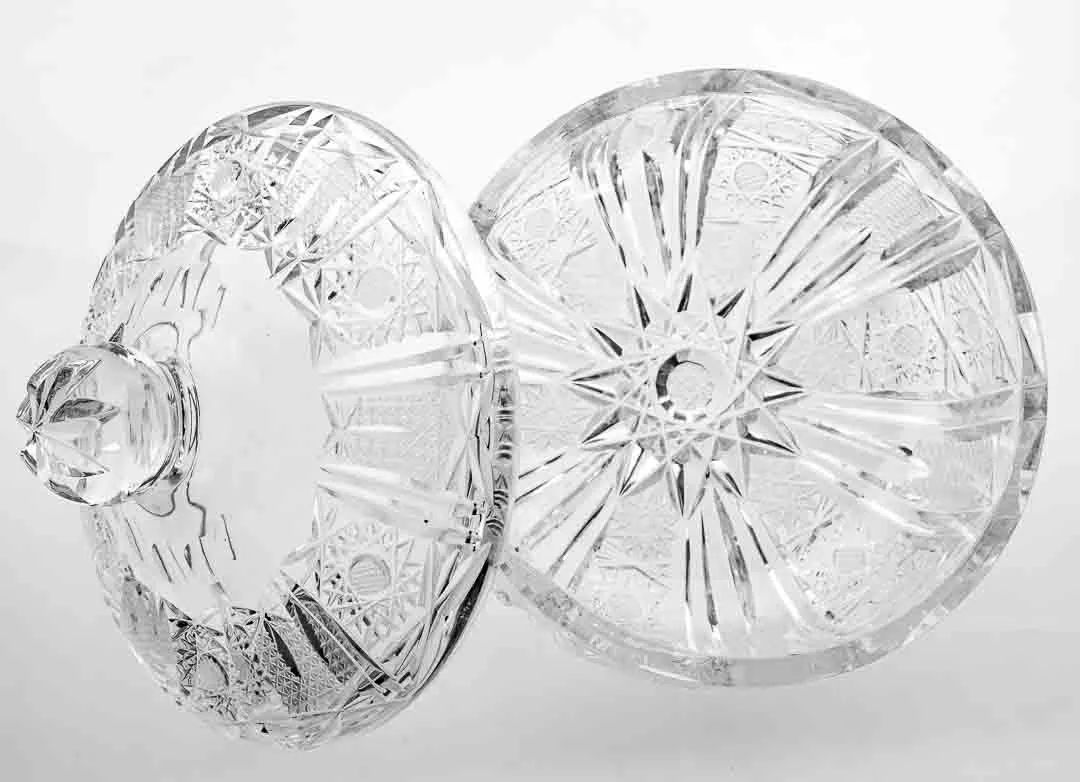 Salzburger Kristallglas Bonboniere Durchmesser ca 15cm – Bild 4