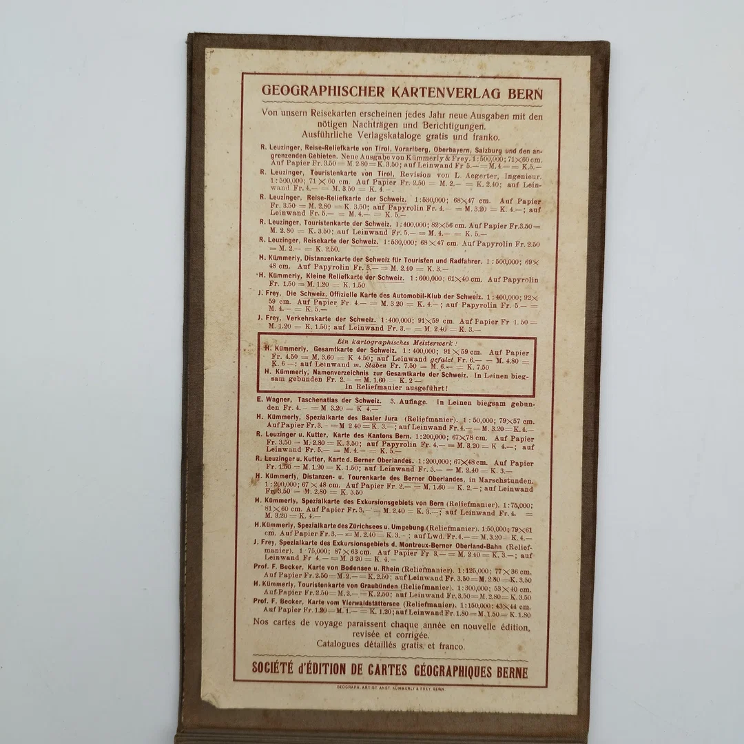 Historische Touristenkarte Tirols - R. Leuzinger / 1900-10 – Bild 2