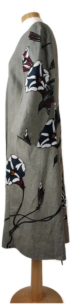 MARNI  Damengehrock aus Leinen in Gr. 44 mit floralem Muster - Bild 3