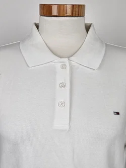 TOMMY JEANS Damen Poloshirt, weiß - Gr. L  - Bild 4
