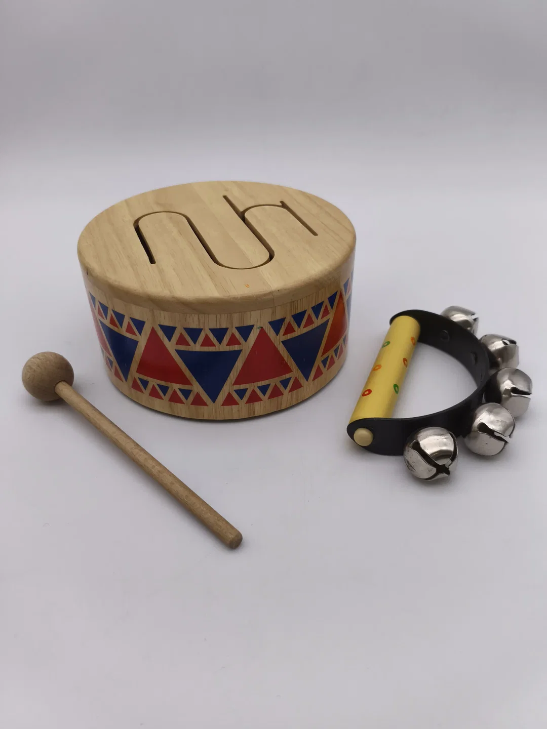 Musikinstrument Set, Trommel und Schelle – Bild 1