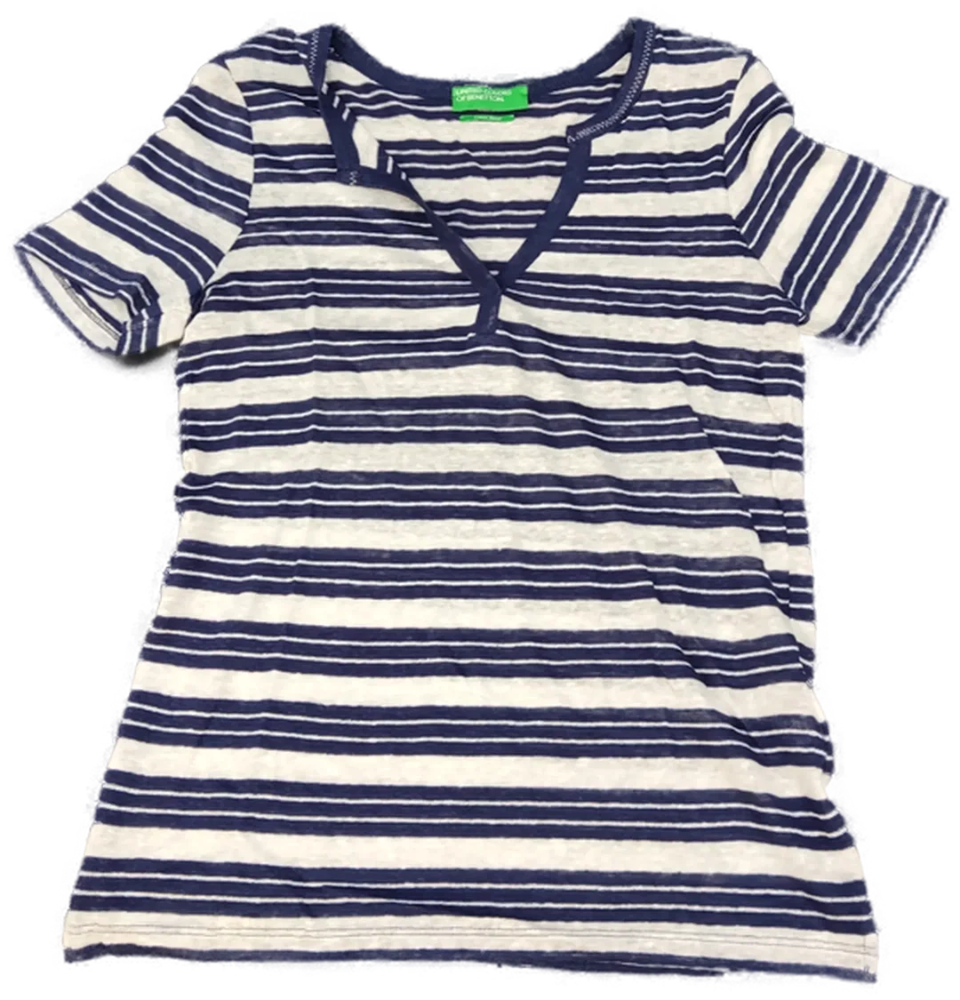United Colors of Benetton Kindershirt blau/weiß Gr. XS/ECH - Bild 4
