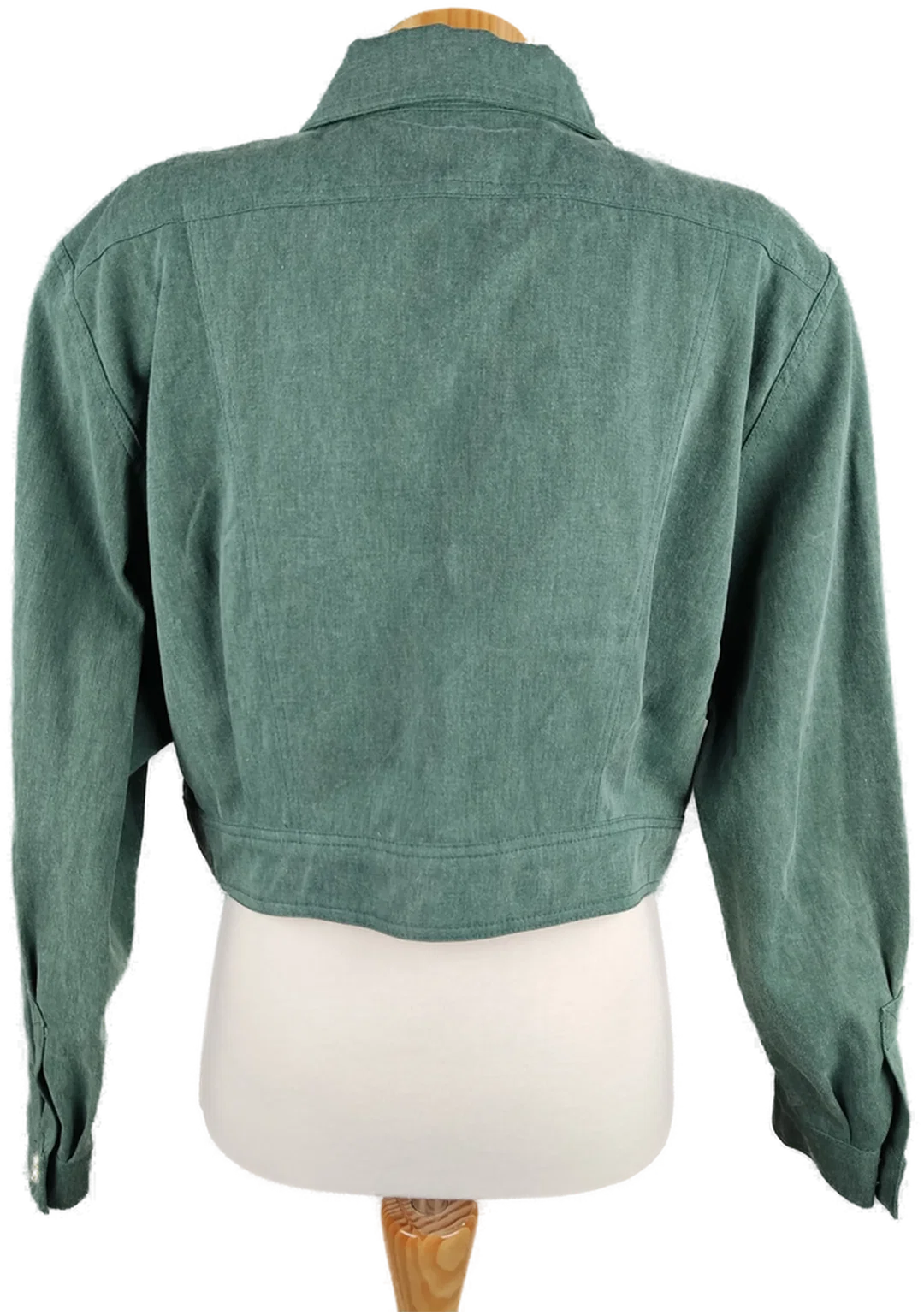Vintage Jeansjacke grün - XL/42 – Bild 2