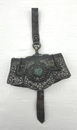Anitke Tibet-Leder Gürteltasche Geldbörse  - Bild 1