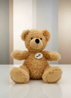 Steiff Teddybär Fynn 28cm Beige Knopf im Ohr gelbe Fahne Nr. 111471 - Bild 1