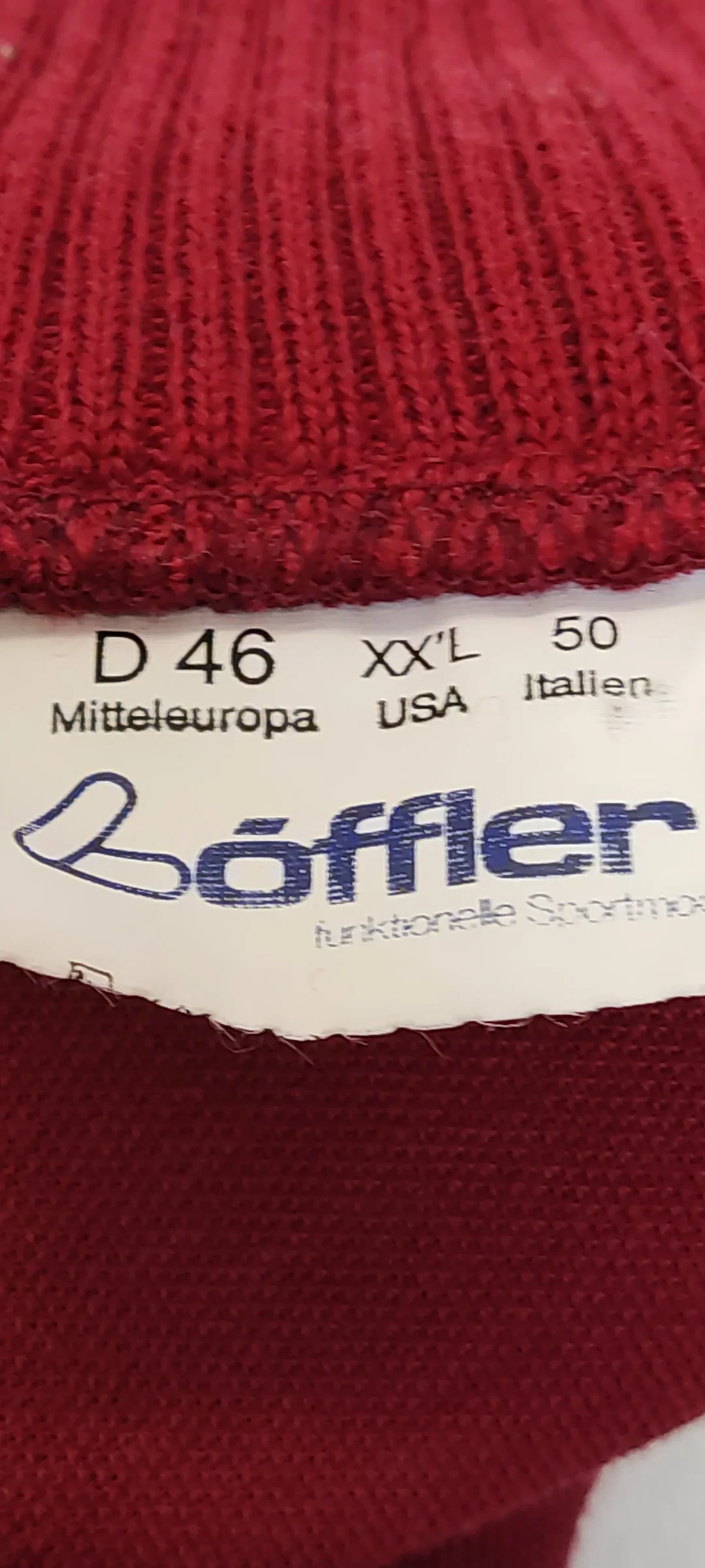 Löffler Damen Trainingsjacke rot Gr. 46 Vintage – Bild 2