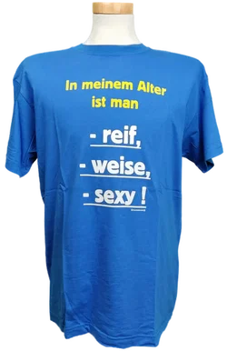 Sprüche Herrenshirt blau Gr. L – Vorschau 1