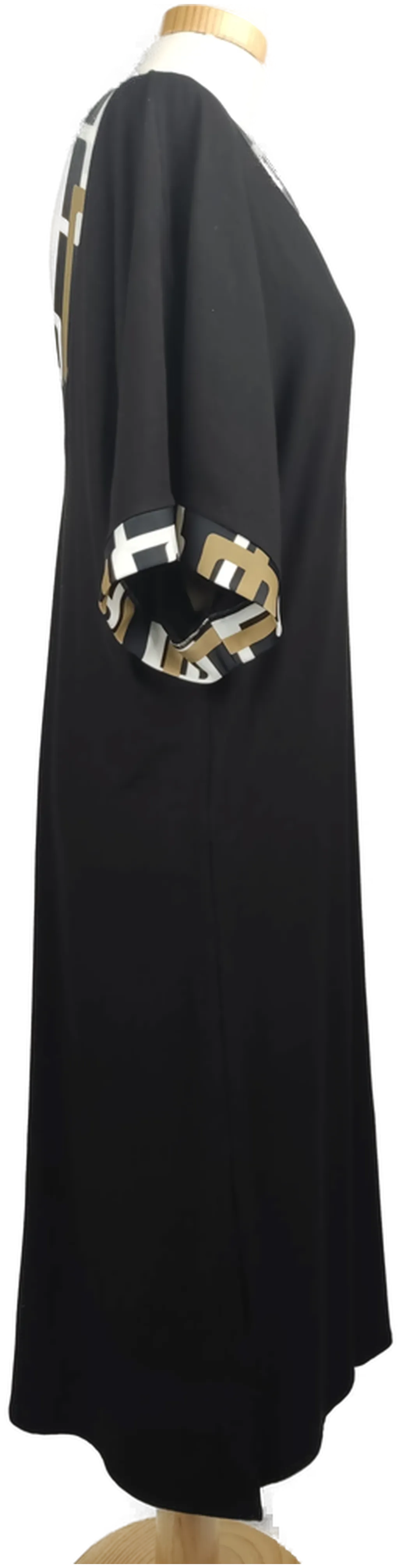 Renate Male Damenkleid midi schwarz mit V-Ausschnitt- M/38 – Bild 3