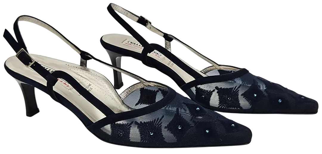 VALLE VERDE Damen Pumps, blau - Gr. 39 - Bild 1