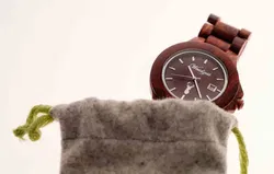 Uhr Waidzeit Gams Platzhirsch Holz-Armbanduhr Walnuß - Bild 2