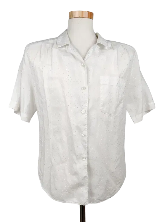 Vintage J. Leopold Damen Bluse, weiß - Gr. XL  - Bild 1