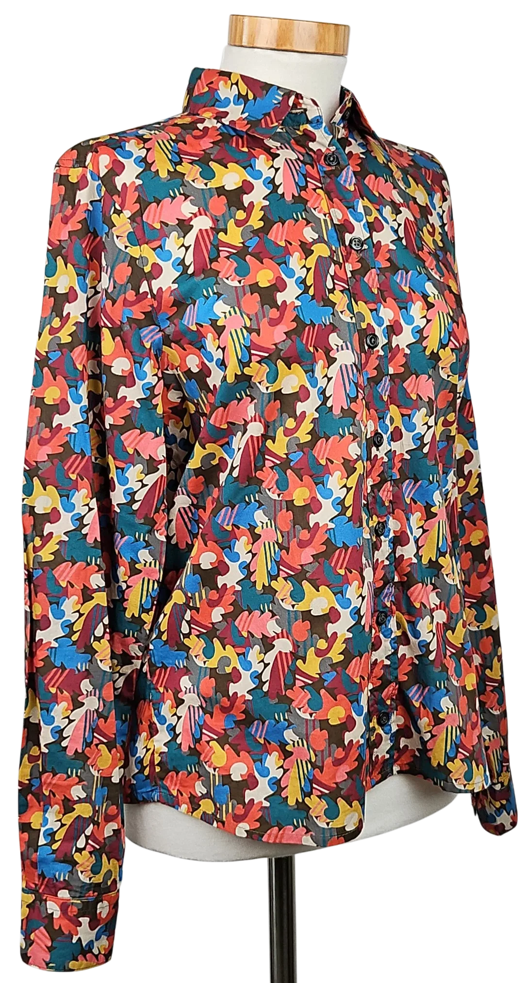 Dantendorfer Damen Leinen Bluse, multicolor - Gr. XS  – Bild 3