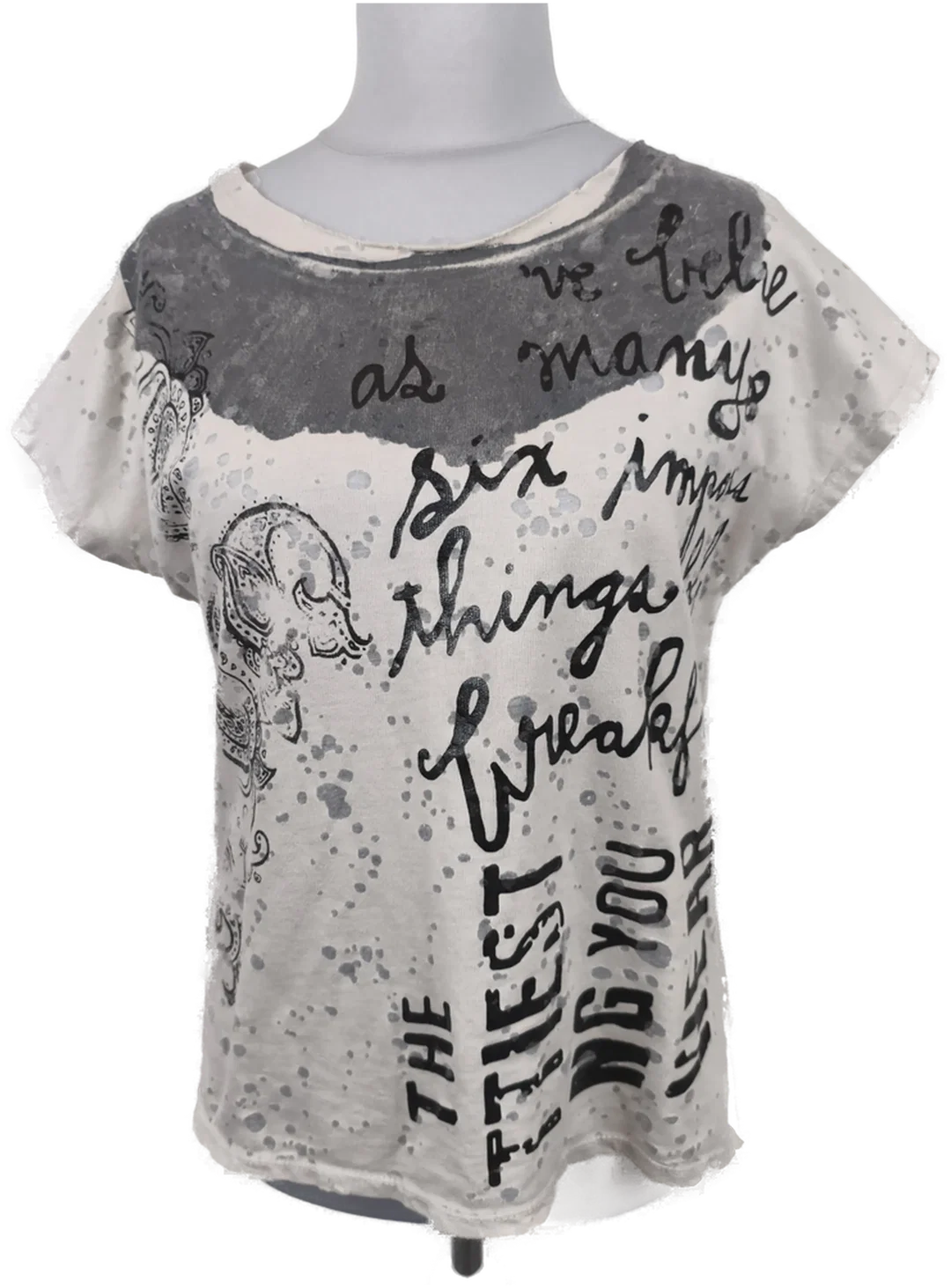 Damenshirt, Grunge-Look, Gr. M - Bild 1