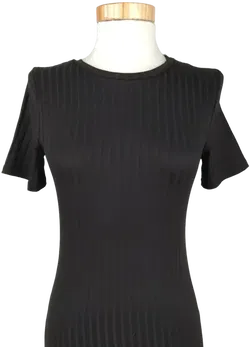 Primark Damen Kleid gerippt, schwarz - Gr. XS - Bild 3